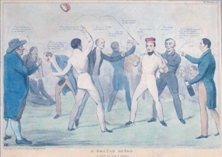 Item #220495 Hand-colored Lithograph: "A Battle Royal, or A Set-to for a Crown." John Doyle, H B