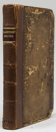Item #220891 An Analysis of the Laws of England. William Blackstone