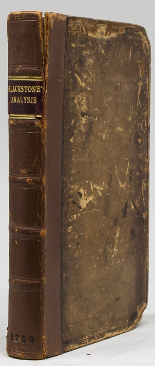 Item #220891 An Analysis of the Laws of England. William Blackstone.