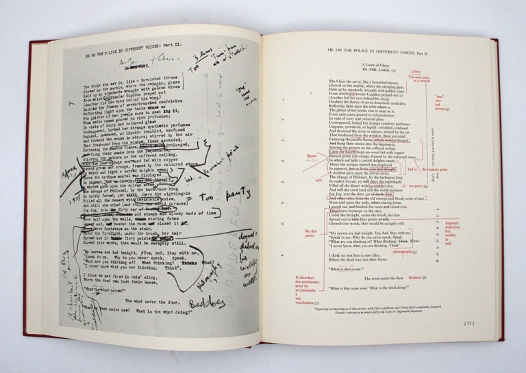 The Waste Land, A Facsimile and Transcript of the original Drafts Including the Annotations of Ezra Pound. Edited by Valerie Eliot
