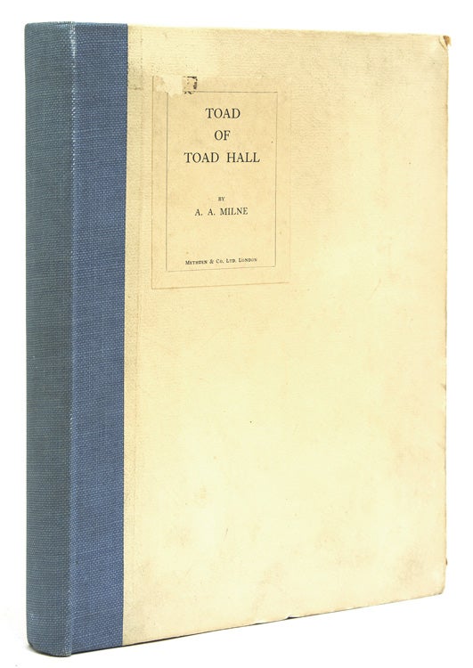 Toad of Toad Hall. A play from Kenneth Grahame's "The Wind in the Willows"