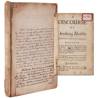 Item #221958 A Discourse of Drinking Healths [WITH] Of Drinking in Remembrance of the Dead [AND]...