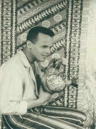 Item #222019 Portrait Photograph of Harry Belafonte in "Almanac". Harry Belafonte, Carl...