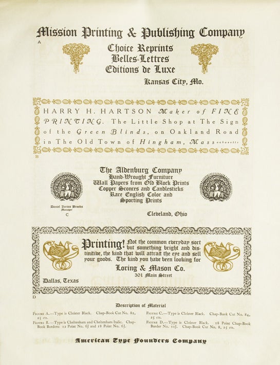 The Delectable Art of Printing: Called Also, The Printer Man's Joy: Treating of the Origination and Founding of Chap-Book Borders and Ornaments. To Which is Added a List of the Types & Characters