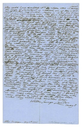 Item #222497 Autograph Manuscript signed ("Walter Savage Landor") of an untitled essay on the...