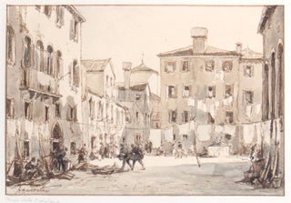 Item #22255 “Campo della Magdelena” watercolor on paper, signed and titled. H. A. Webster