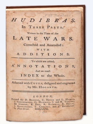 Item #223622 Hudibras, in Three Parts, Written in the Time of the Late Wars: Corrected and...