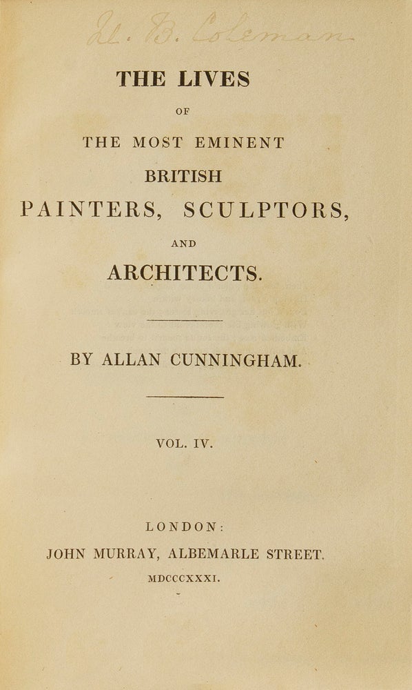The Lives of the Most Eminent British Painters, Sculptors, and Architects