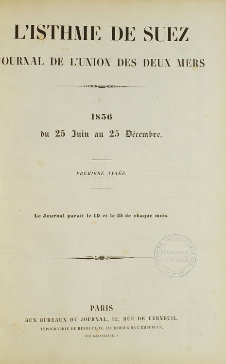 L'Isthme de Suez Journal de l'Union des Deux Mers