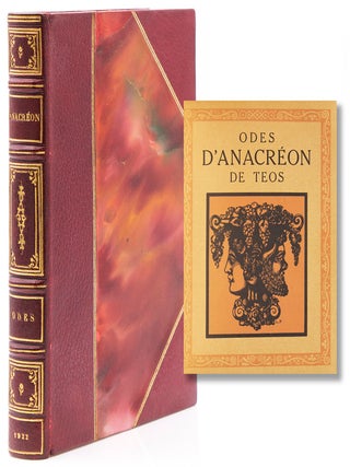 Item #225080 Odes d'Anacr&eacute;on de T&eacute;os suivies des Imitations d'Anacr&eacute;on. Anacreon