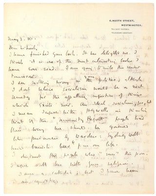 Item #225162 Autograph Letter, signed ("Maurice Baring") to an unidentified author whose book...