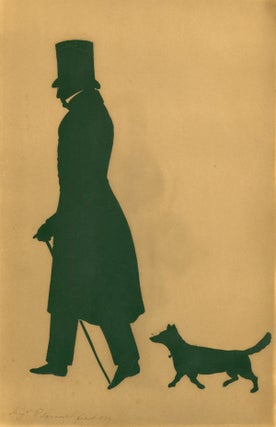 Item #225289 SILHOUETTE of a Gentleman and his dog. Augustin Amant Edouart