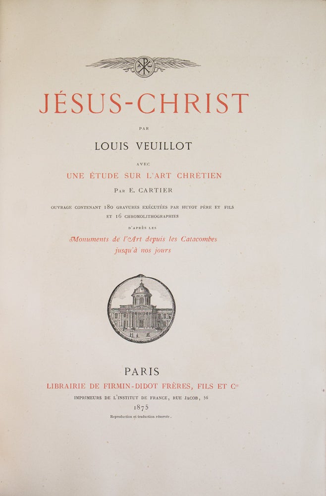 Jésus-Christ avec une étude sur l'Art Chrétien par E. Cartier