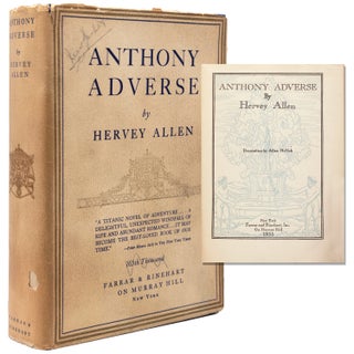 Item #226777 Anthony Adverse. Hervey Allen
