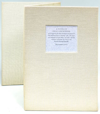 Item #226790 A Poem by Emily Dickinson ("Under the Light, yet under"). Emily Dickinson