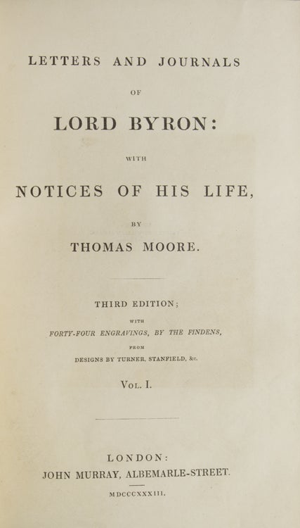Letters and Journals of Lord Byron: with Notices of His Life