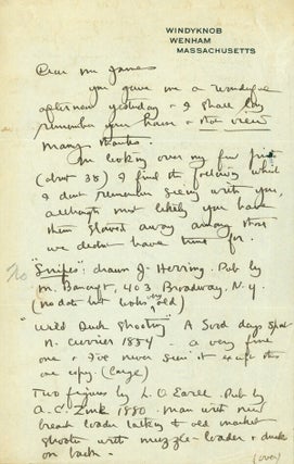 Item #228267 Two Autograph Letters, Signed, to collector Norman James of Baltimore, Maryland,...