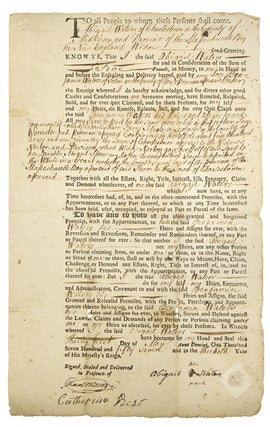 Item #228523 Autograph Document, Signed ("Thad. Mason"), as Clerk of the Middlesex Courts for a...