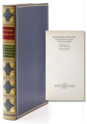 Item #228552 Ecclesiasticus or the Wisdom of Jesus The Son of Sirach...and an Introduction by C....
