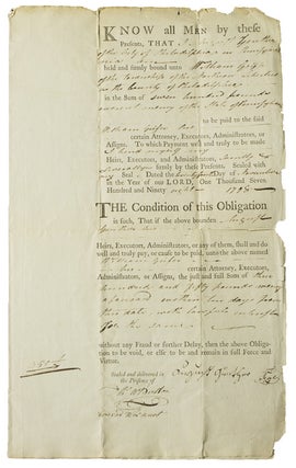 Item #228654 Partially Printed Document: between August Gunther and Wilham Griffe for £350