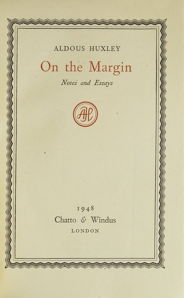On the Margin. Notes and Essays