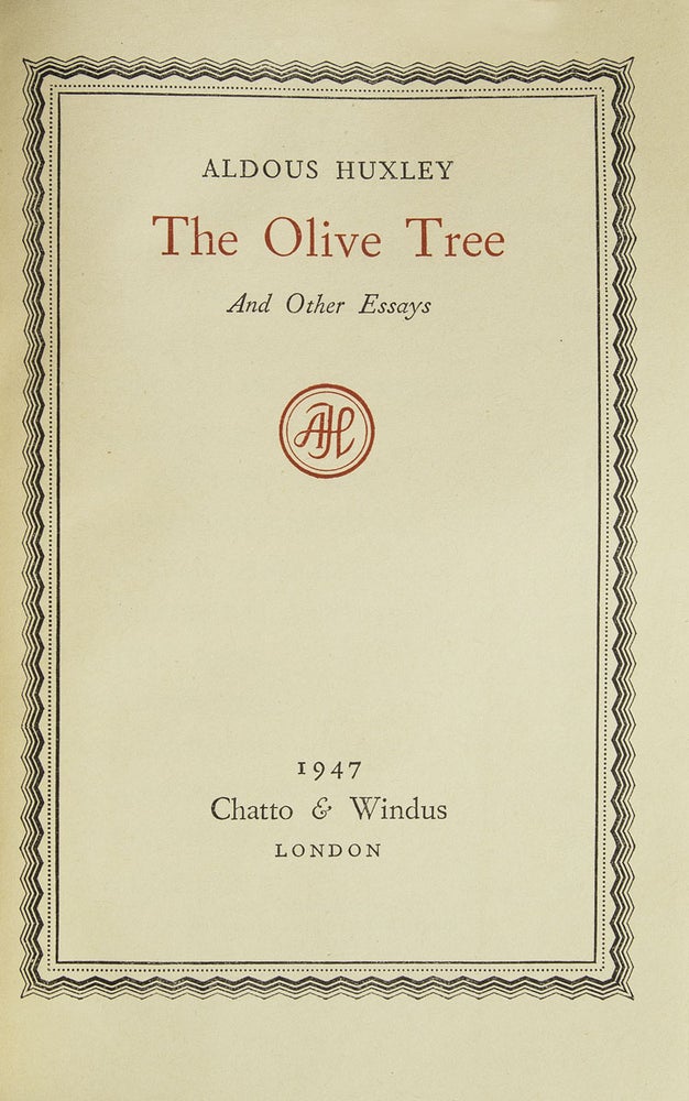 The Olive Tree and Other Essays