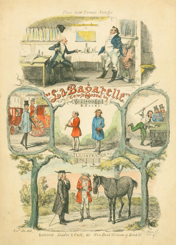 Item #229579 "La Bagatelle.” composed by G. Cooke. Illustrated by Geo. Cruikshank. Cooke, eorge.
