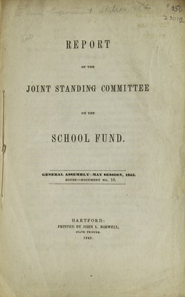 Item #23012 Report of the Joint Standing Committee on the School Fund. Education