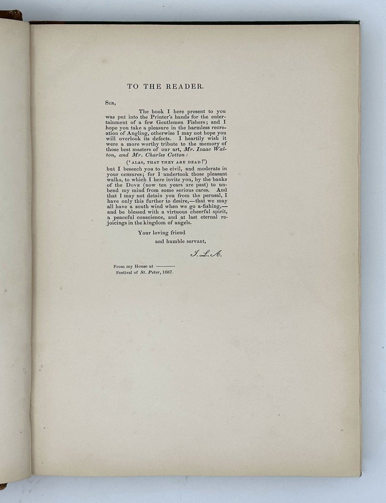 The River Dove; With Some Quiet Thoughts on the Happy Practice of Angling, near to the Seat of Mr. Charles Cotton at Beresford Hall, in Staffordshire