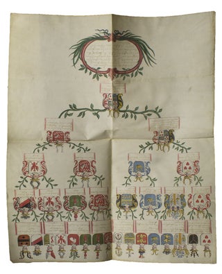 Item #230747 Manuscript on vellum of the family tree of “Theodor Heinrich von Morawitzky zu...