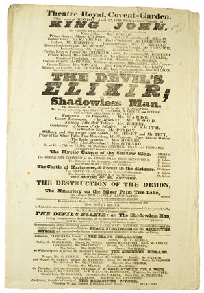 Item #23129 Broadside for the Theatre Royal at Covent Garden performing Shakespeare's “Tragedy...
