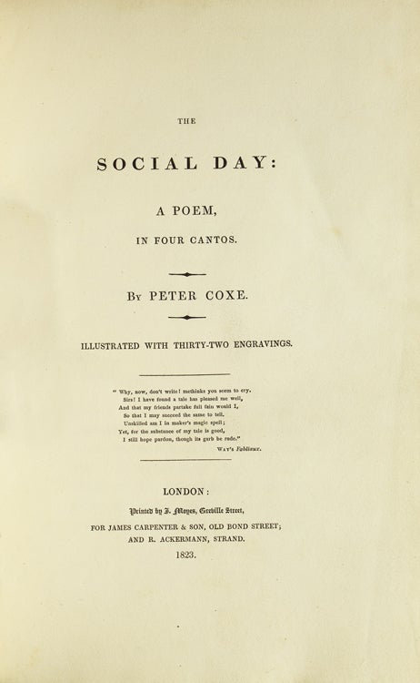 The Social Day: A Poem, in Four Cantos