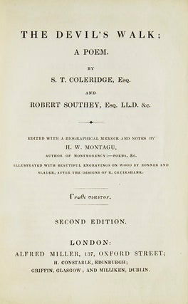 Item #231625 The Devil's Walk: A Poem. Edited...by H.W. Montagu. Samuel Taylor Coleridge, Robert...