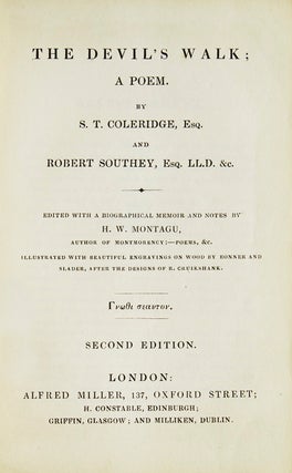 Item #231625 The Devil's Walk: A Poem. Edited...by H.W. Montagu. Samuel Taylor Coleridge,...