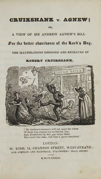 Cruikshank v. Agnew; or a Look at Sir Andrew Agnew's Bill for the Better Observance of the Lord's Day