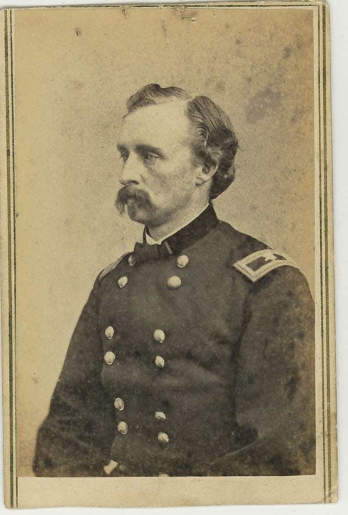 Item #232129 Carte de visite portrait photograph of George Armstrong Custer, in Civil War uniform. George Armstrong Custer, Mathew Brady.
