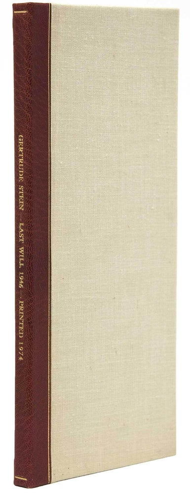 Last Will and Testament of Gertrude Stein (4/4)