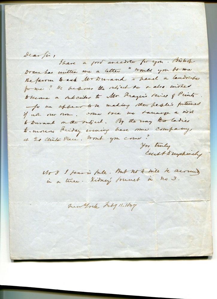Item #232897 Autograph Letter, Signed, to Charles Leneman, Esq. Evert Duyckinck.