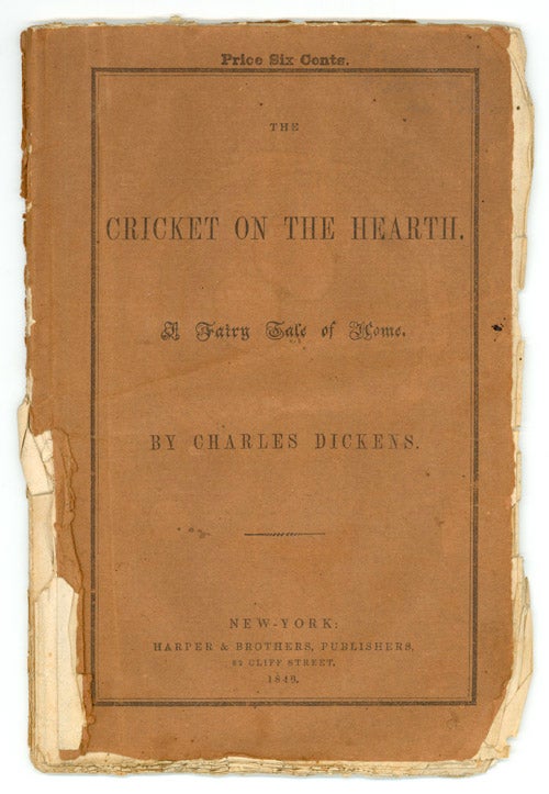 Item #233799 The Cricket on the Hearth. A Fairy Tale of Home. Charles Dickens.
