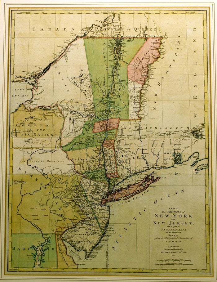 A Map of The Provinces of New-York and New Jersey, with Part of Quebec