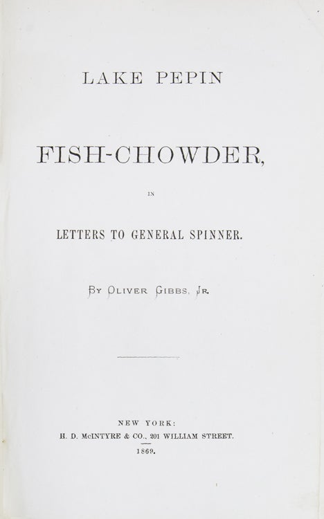Lake Pepin Fish-Chowder, in Letters to General Spinner