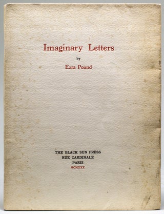 Item #234285 Imaginary Letters. Ezra Pound