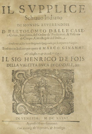 Item #234783 Il supplice schiavo indiano ... tradotto in Italiano per opera di Marco Ginammi....