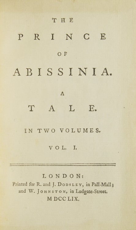 [Rasselas] The Prince of Abissinia. A Tale