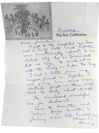 Item #235021 Autograph Letter, signed to Hoby Mears about birth of baby and hoping "to make...