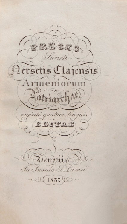 Preces Sancti Nersetis…viginti quatour linguis edit [by H. Aukerian]