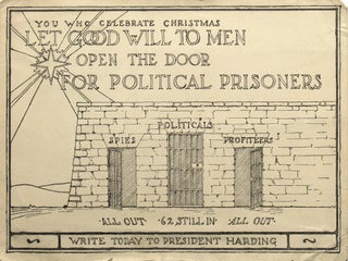 Item #236269 Small broadside "You who celebrate Christmas Let Good Will to Men Open the Door for...
