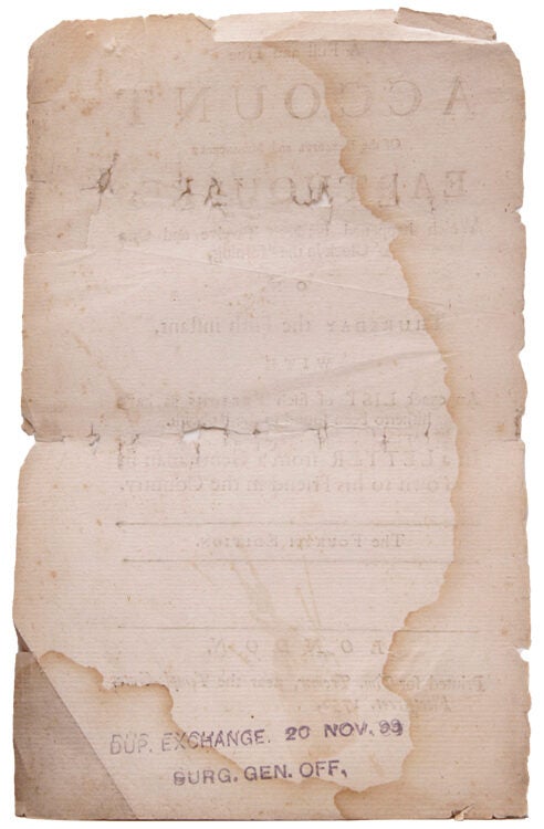 A Full and True Account of the dreadful and Melancholy Earthquake which happened between Twelve and One o'Clock in the Morning on Thursday the First instant, wit an Exact list of Such Persons as have hitherto been found in the Rubbish. In a Letter from a Gentleman in the Town to his Friend in the Country