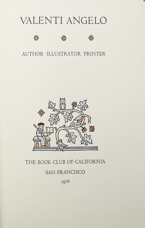 Valenti Angelo: Author, Illustrator, Printer