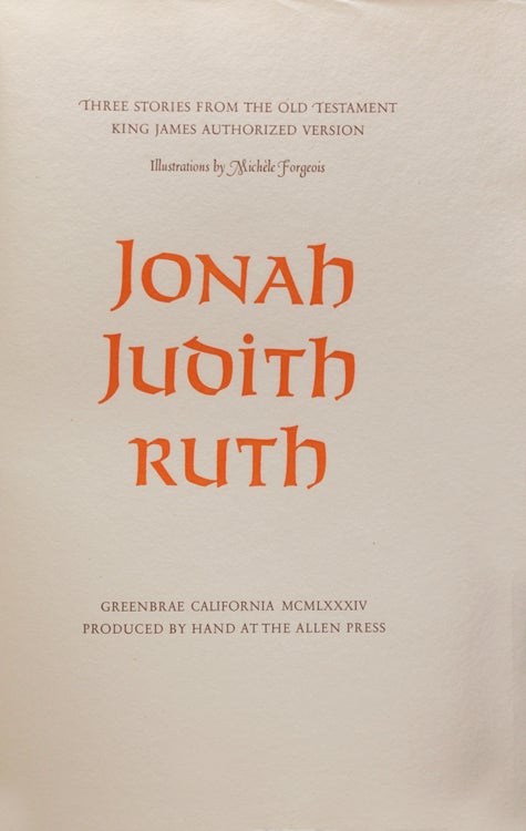 Jonah Judith Ruth